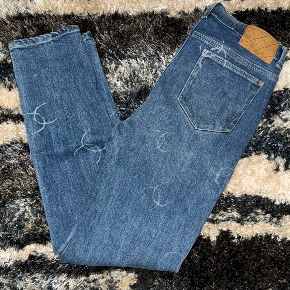CHANEL Women’s Denim Straight Leg Jeans